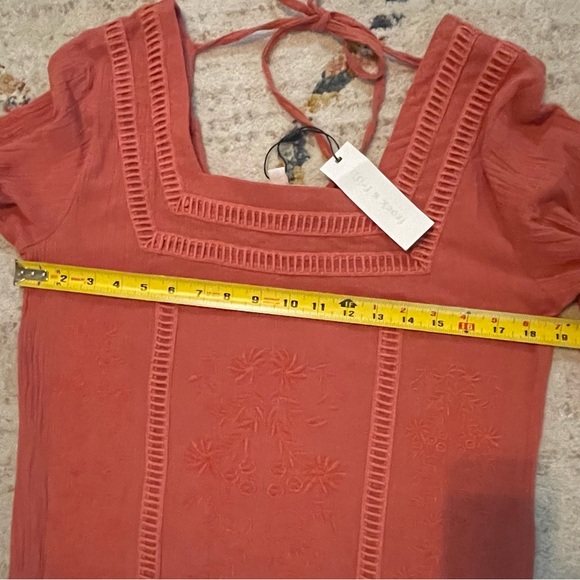 Frock & Frill Boho Coral Dress with Embroidery details size 8 NWT - Picture 7 of 8